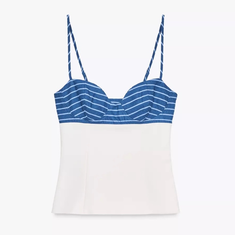 Zara Stretchy Handkerchief Print Top
